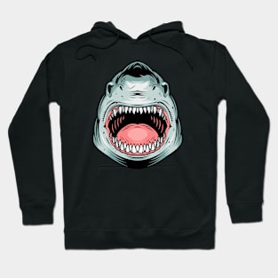 Angry Shark Head Hoodie